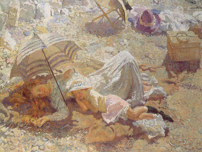 William Orpen Midday on the Beach oil painting picture